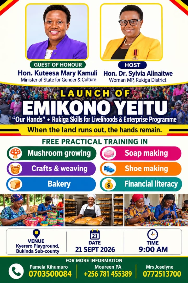 Hon. Dr. Sylvia Alinaitwe Moves to Fight Joblessness in Rukiga Through “Emikono Yeitu”