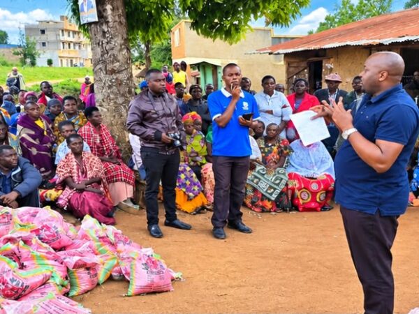 Hon. Tom  Amooti Donates 1,705kg of Maize Seed to Hailstorm-Hit Farmers in Kyaka Central
