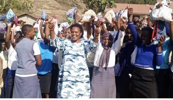 Enid Origumisiriza supports girl-child education with reusable sanitary towels in Kabale
