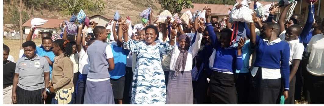 Enid Origumisiriza supports girl-child education with reusable sanitary towels in Kabale