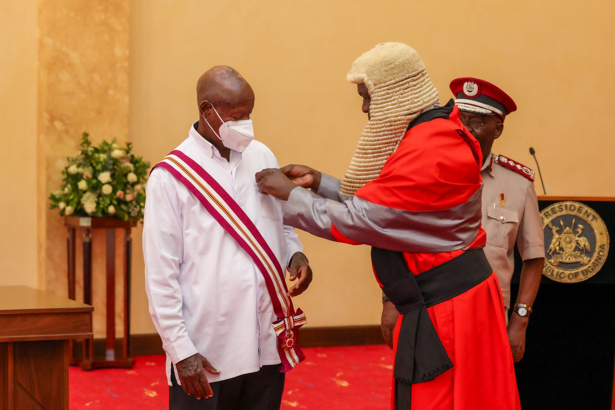 Gen. Museveni Awarded Uganda Prisons Service Medal on 64th Independence Day