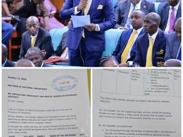 Tom Bright Amoooti Raises Alarm Over Rising Murders, Insecurity in Kyegegwa